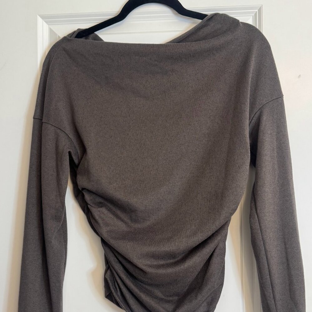 Womens Cinched Waist + Off Shoulder Top